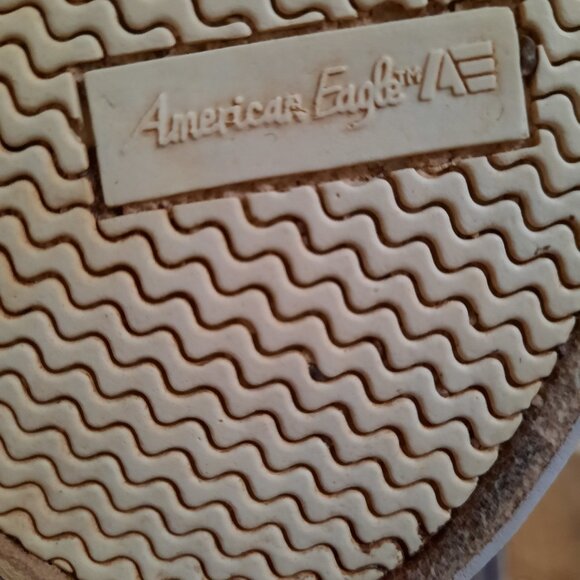 American Eagle AE Shoes Mens 11 Red Canvas Tennis Sneaker Memory Foam Classic - Picture 6 of 7